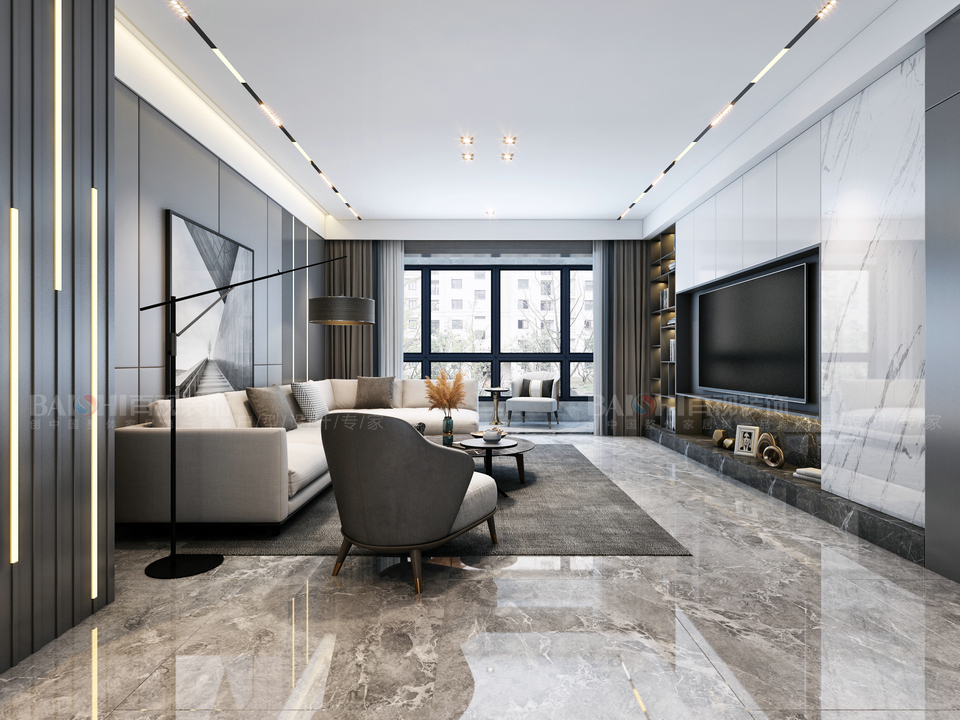 安展蔚然家园193平米现代简约风格设计